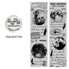 Load image into Gallery viewer, 5cm*3m Transparent Material Tapes Letter English Phrase DIY Masking Tape Scrapbooking Sticker Label Stationery
