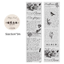 Load image into Gallery viewer, 5cm*3m Transparent Material Tapes Letter English Phrase DIY Masking Tape Scrapbooking Sticker Label Stationery
