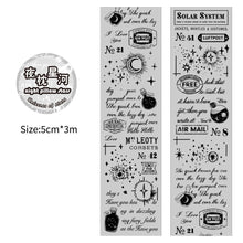 Load image into Gallery viewer, 5cm*3m Transparent Material Tapes Letter English Phrase DIY Masking Tape Scrapbooking Sticker Label Stationery
