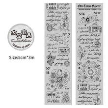 Load image into Gallery viewer, 5cm*3m Transparent Material Tapes Letter English Phrase DIY Masking Tape Scrapbooking Sticker Label Stationery
