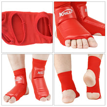 Load image into Gallery viewer, 1 Pair PU Leather Sanda Instep Guard Adult Boxing Muay Thai Taekwondo Match Ankle Toe Guard Martial Arts Training Protective
