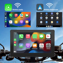 Load image into Gallery viewer, 7 Inch Motorcycle Navigation GPS Wireless Apple Carplay Android Auto Motorcycle BT IPX7 Waterproof Touch Screen Display
