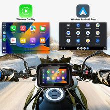 Load image into Gallery viewer, 5Inch HD Motorcycle Portable GPS Navigation Built-in Carplay/Android Auto Display Wireless GPS Screen Apple Waterproof IPX7
