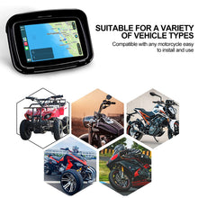Load image into Gallery viewer, 5Inch HD Motorcycle Portable GPS Navigation Built-in Carplay/Android Auto Display Wireless GPS Screen Apple Waterproof IPX7
