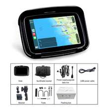 Load image into Gallery viewer, 5Inch HD Motorcycle Portable GPS Navigation Built-in Carplay/Android Auto Display Wireless GPS Screen Apple Waterproof IPX7
