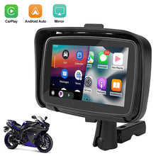 Load image into Gallery viewer, 5Inch HD Motorcycle Portable GPS Navigation Built-in Carplay/Android Auto Display Wireless GPS Screen Apple Waterproof IPX7
