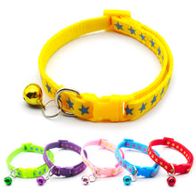 Load image into Gallery viewer, Adjustable Cat Collar Cat Star Prints Bell Collar Kitten Necklace Pet Collars For Small Dog Necklace
