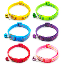 Load image into Gallery viewer, Adjustable Cat Collar Cat Star Prints Bell Collar Kitten Necklace Pet Collars For Small Dog Necklace
