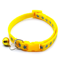 Load image into Gallery viewer, Adjustable Cat Collar Cat Star Prints Bell Collar Kitten Necklace Pet Collars For Small Dog Necklace
