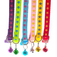 Load image into Gallery viewer, Adjustable Cat Collar Cat Star Prints Bell Collar Kitten Necklace Pet Collars For Small Dog Necklace
