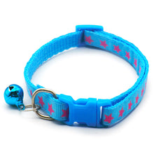 Load image into Gallery viewer, Adjustable Cat Collar Cat Star Prints Bell Collar Kitten Necklace Pet Collars For Small Dog Necklace
