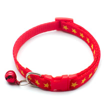 Load image into Gallery viewer, Adjustable Cat Collar Cat Star Prints Bell Collar Kitten Necklace Pet Collars For Small Dog Necklace
