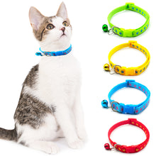 Load image into Gallery viewer, Adjustable Cat Collar Cat Star Prints Bell Collar Kitten Necklace Pet Collars For Small Dog Necklace

