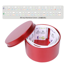 Load image into Gallery viewer, 88/61Keys Reusable Silicone Piano Keyboard Note Labels Guide Labels One-Piece Removable Overlay Sticker for Kids &amp; Beginners Learning Piano Notes
