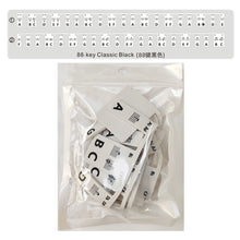 Load image into Gallery viewer, 88/61Keys Reusable Silicone Piano Keyboard Note Labels Guide Labels One-Piece Removable Overlay Sticker for Kids &amp; Beginners Learning Piano Notes
