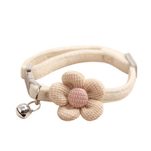Load image into Gallery viewer, Pet Flower Collar Cute knitting Flower Bell Collar Adjustable Cat Necklace Traction Safety Buckle Puppy Necklace
