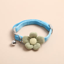 Load image into Gallery viewer, Pet Flower Collar Cute knitting Flower Bell Collar Adjustable Cat Necklace Traction Safety Buckle Puppy Necklace
