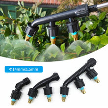 Load image into Gallery viewer, Agricultural Copper Atomizing Sprayer Nozzle Single/Double/Three Nozzle Head Garden Lawn Irrigation Watering Tool
