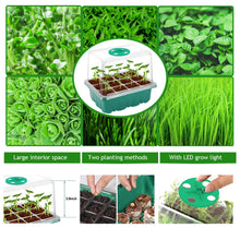 Load image into Gallery viewer, Plant Seed Starter Trays with Full Spectrum LED Grow Light Greenhouse Growing Lamp with Hole 12 Cell Per Tray Seedling Tray Indoor Home Gardening Tools
