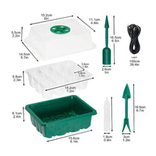 Load image into Gallery viewer, Plant Seed Starter Trays with Full Spectrum LED Grow Light Greenhouse Growing Lamp with Hole 12 Cell Per Tray Seedling Tray Indoor Home Gardening Tools
