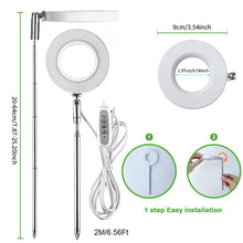 Load image into Gallery viewer, LED Indoor Angel Ring Plant Growth Light 2/4/8H On/Off Timer USB 5V Retractable Height Full Spectrum Simulated Sunlight Plant
