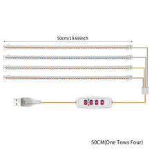 Load image into Gallery viewer, 1/2/3/4 LED Grow Light Strips for Indoor Plants Sunlight Full Spectrum USB Phyto Lamp Timer Dimmable Seedlings Flower Growing Lamp
