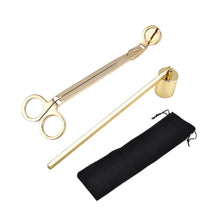 Load image into Gallery viewer, 3PCS Candle Wick Trimmer Scissors Hooks Candle Accessories Set with Storage Bag Home Care Candle Tool Stainless Steel Portable
