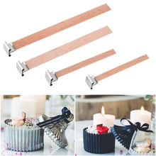 Load image into Gallery viewer, Wooden Candles Wick for DIY Craft Paraffin Candle Jar Making Kit Beeswax Burning Smokeless Wick Candle Core with Clip Base Soy Parffin Wax Making Supplies
