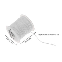 Load image into Gallery viewer, 200 Feet Woven Candle Cotton Wicks DIY Candle Making Material Smokeless Wax Pure Cotton Core Handmade Candle Wick
