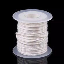 Load image into Gallery viewer, 200 Feet Woven Candle Cotton Wicks DIY Candle Making Material Smokeless Wax Pure Cotton Core Handmade Candle Wick
