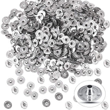 Load image into Gallery viewer, 100pcs/Lot Handmade Candle Wick Tabs Metal Candle Wicks Sustainer Tabs Candle Wicks Base For DIY Candle Making DIY Craft Tools
