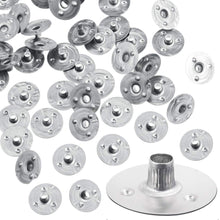 Load image into Gallery viewer, 100pcs/Lot Handmade Candle Wick Tabs Metal Candle Wicks Sustainer Tabs Candle Wicks Base For DIY Candle Making DIY Craft Tools
