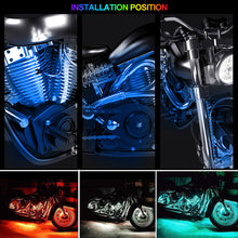Load image into Gallery viewer, 12V RGB LED Atmosphere Ambient Light Kit Flexible Waterproof Neon Strip For Car Motorcycle Decorative Lamp APP Music Control
