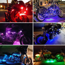 Load image into Gallery viewer, 12V RGB LED Atmosphere Ambient Light Kit Flexible Waterproof Neon Strip For Car Motorcycle Decorative Lamp APP Music Control

