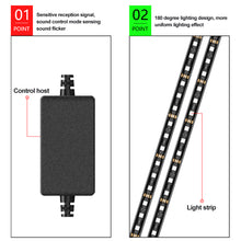 Load image into Gallery viewer, 12V RGB LED Atmosphere Ambient Light Kit Flexible Waterproof Neon Strip For Car Motorcycle Decorative Lamp APP Music Control
