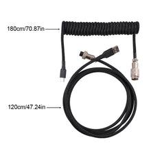 Load image into Gallery viewer, 1.8M+1.2M Type-C Navigation Patch Wire Mechanical Keyboard Data Cable Spiral Spring Cable Customized Game Keyboard Accessories

