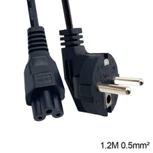 Load image into Gallery viewer, 1.2/1.5/1.8M VDE-Certified Three-Core Euro Gauge Pin-Tail Power Cable AC Laptop Plug Adapter Cable 0.5/0.75MM²
