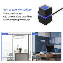 Load image into Gallery viewer, 1.65/5/10M Computer External Desktop Switch Controller Internet Cafe Desktop Computer Home Office Movable Extension Power Button With LED Light
