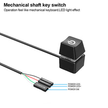 Load image into Gallery viewer, 1.65/5/10M Computer External Desktop Switch Controller Internet Cafe Desktop Computer Home Office Movable Extension Power Button With LED Light

