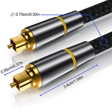 Load image into Gallery viewer, 1 PC Digital Fiber Audio Cable Spdif Output Cable 5.1/7.1 Channel Power Amplifier Audio Cable For TV PS4 X-Box DVD Soundbar Decoder
