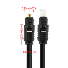 Load image into Gallery viewer, 1PC OD2. Optical Fiber Cable SPDIF Digital Audio Wire TOSLINK Audio DVD Digital Cable TV With Power Amplifier Square Port

