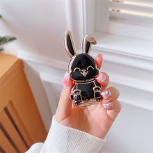 Load image into Gallery viewer, 1PC Portable Electroplated Smile Rabbit Pasteable Mobile Phone Stand Hardware Push Rod Foldable Desktop Lazy Stand
