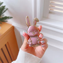 Load image into Gallery viewer, 1PC Portable Electroplated Smile Rabbit Pasteable Mobile Phone Stand Hardware Push Rod Foldable Desktop Lazy Stand
