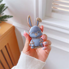 Load image into Gallery viewer, 1PC Portable Electroplated Smile Rabbit Pasteable Mobile Phone Stand Hardware Push Rod Foldable Desktop Lazy Stand
