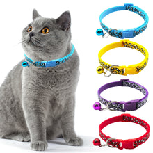 Load image into Gallery viewer, Adjustable Cat Collar Cat Leopard Prints Bell Collar Kitten Necklace Pet Collars for Small Dog Necklace
