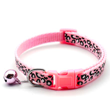 Load image into Gallery viewer, Adjustable Cat Collar Cat Leopard Prints Bell Collar Kitten Necklace Pet Collars for Small Dog Necklace
