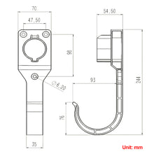 Load image into Gallery viewer, Electric Car EV Charger Strong Holder Charger Holder Cable Holder Wall Bracket with Screws Type2 IEC62196 EU Type1 J1772 US
