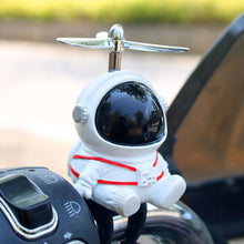 Load image into Gallery viewer, Creative Astronaut Motorcycle Bike Handlebar Decoration with Propeller MTB Motorbike Scooter Decor Accessories Resin Kids Bike Toys
