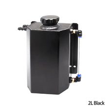 Load image into Gallery viewer, 1L/2L Oil Catch Can Reservoir Aluminum Tank Engine Coolant Radiator Overflow Oil Fuel Tank With Drain Plug Breather
