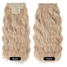 Load image into Gallery viewer, 4pcs/set High Heat Resistant Synthetic Fiber False Hair Women Daily Straight Wig Removeable Fluffy Hair Volume High Warped Wig
